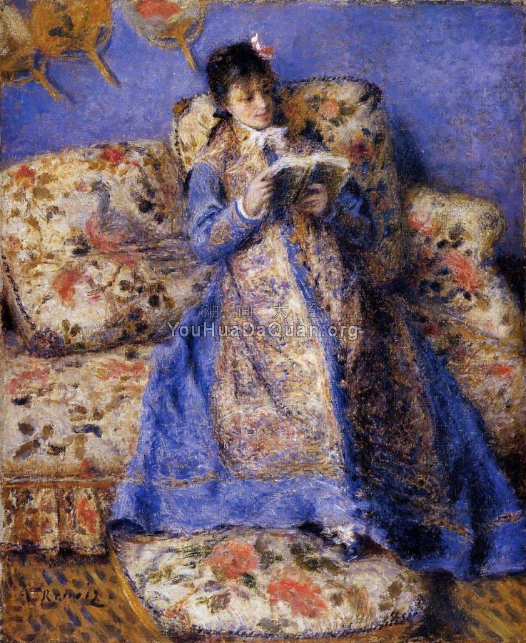 Camille Monet Reading - 皮埃尔·奥古斯特·雷诺阿